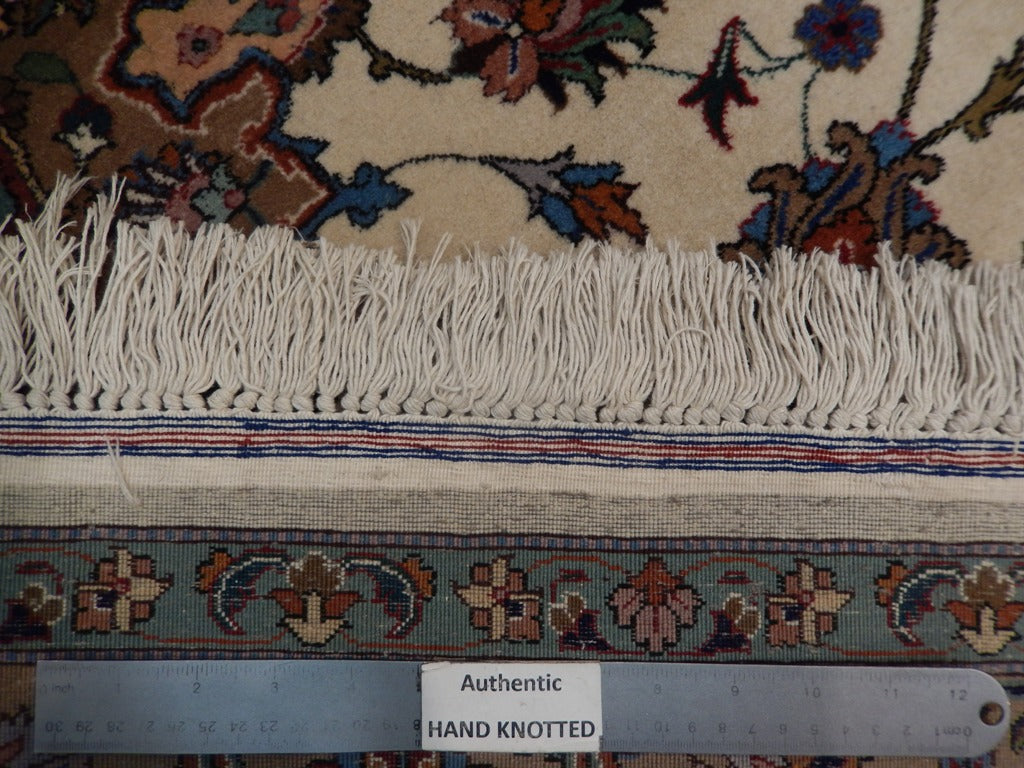 4.3 x 7 Handmade Persian Tabriz Wool Silk Rug 400 KPSI #PIX-21795