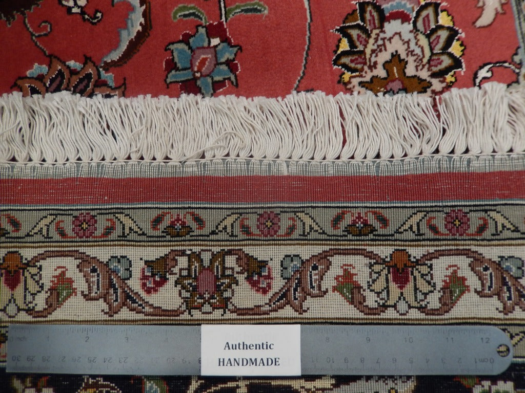 8 x 11.6 Authentic Handmade Iran Tabriz Rug Wool and Silk High Quality 400 KPSI #PIX-21880
