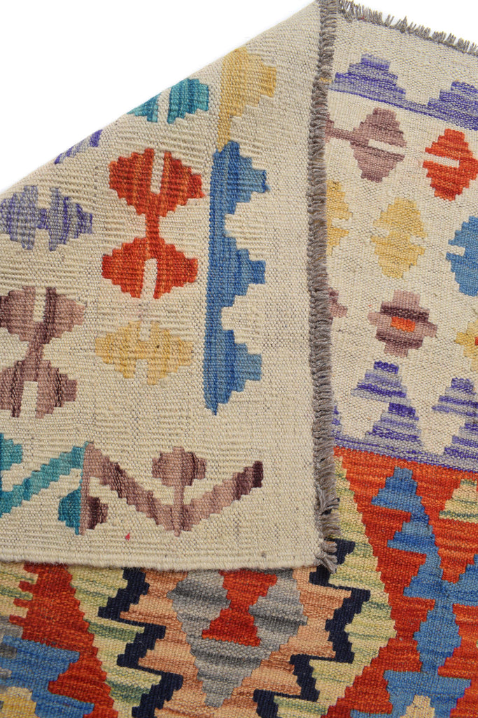 8.4 x 11.6 Multi Color Kilim Rug Vegetable Dye Natural Wool #P1009