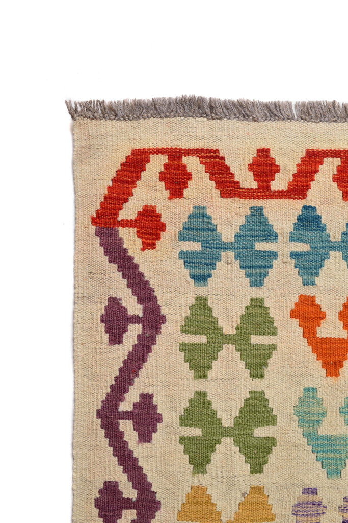 8.6 x 10.4 Handmade Flat weave Vegetable Dye Natural Wool Kilim Rug #P1012