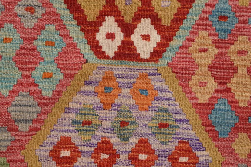 8.6 x 10.4 Handmade Flat weave Vegetable Dye Natural Wool Kilim Rug #P1012