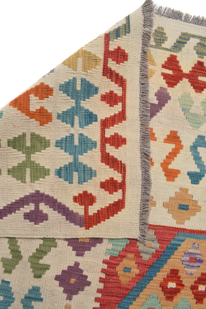 8.6 x 10.4 Handmade Flat weave Vegetable Dye Natural Wool Kilim Rug #P1012