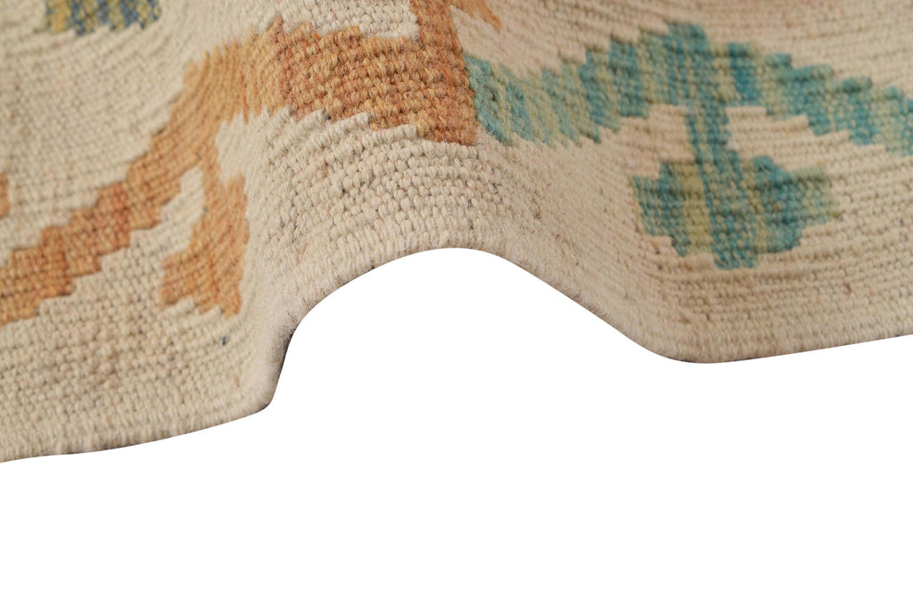 8.6 x 10.4 Handmade Flat weave Vegetable Dye Natural Wool Kilim Rug #P1012