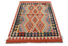 Load image into Gallery viewer, 4.6 x 6.1 BLACK Flat weave Natural Wool Vegetable Kilim Handmade Rug #P1022