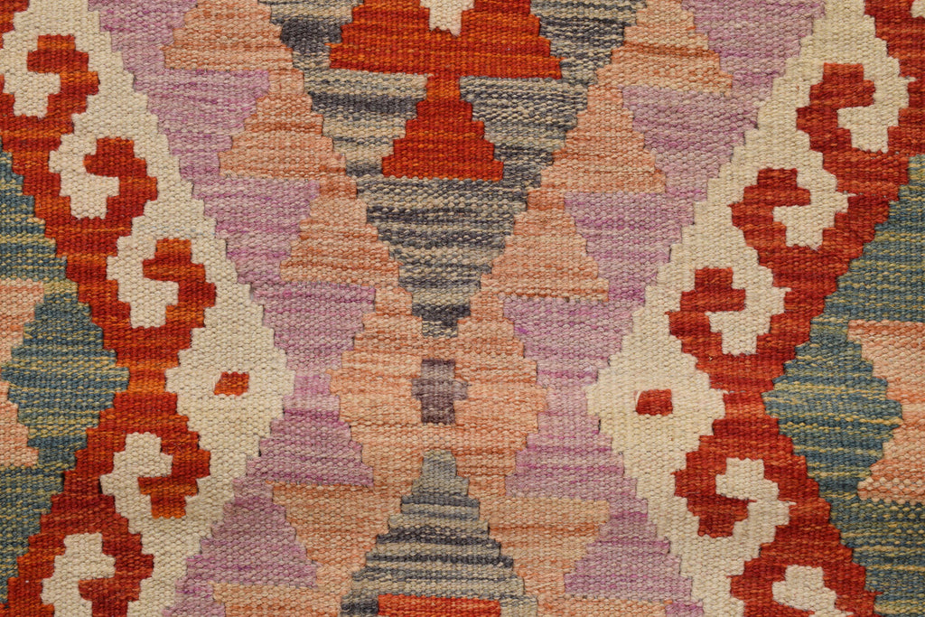 4.7 x 6 Multi Color Flat Weave Wool Vegetable Kilim Handmade Rug #P1023