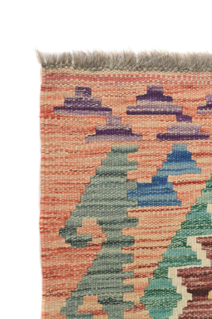 2 x 3.2 Wool Handmade Kilim Rug Vegetable Dye #P1056