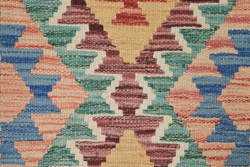 2 x 3.2 Wool Handmade Kilim Rug Vegetable Dye #P1056