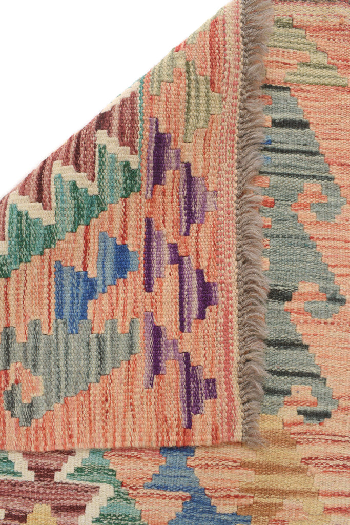 2 x 3.2 Wool Handmade Kilim Rug Vegetable Dye #P1056