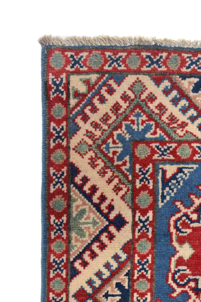 2.7 x 9.5 Wool Genuine Kazak Handmade Pakistan Rug LIGHT BLUE #P1118