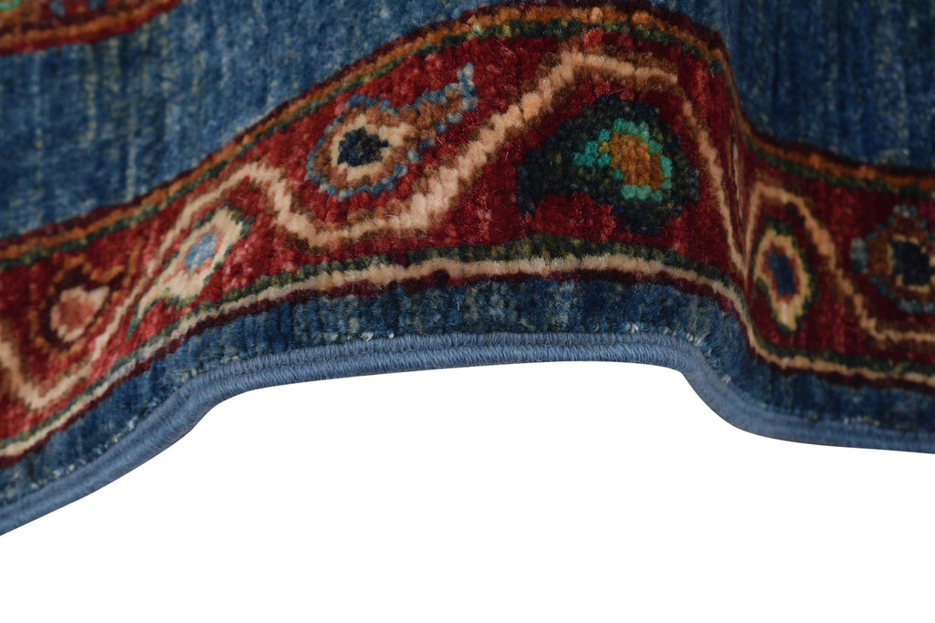 2.9 x 7.4 Kazak Runner Handmade Silky Fine Wool MULTI-COLOR #P1130