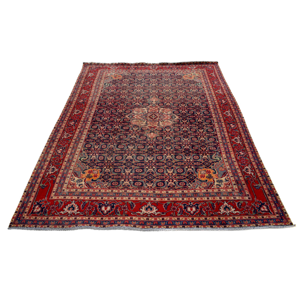 6.2 x 9 OLD Persian Bijar Rug Low Pile #P-1185