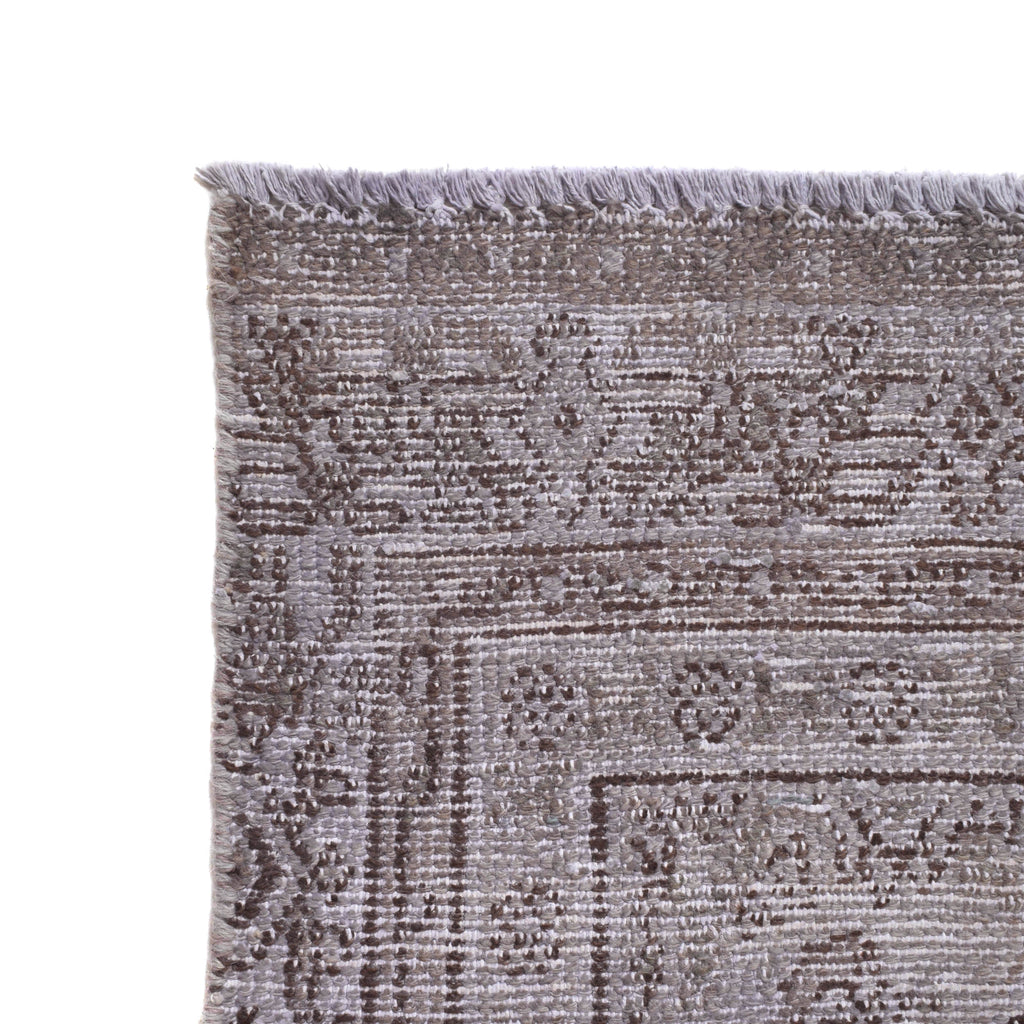 6 x 9 Vintage Rug Low Pile Faded Soft Gray Brown #P-1192