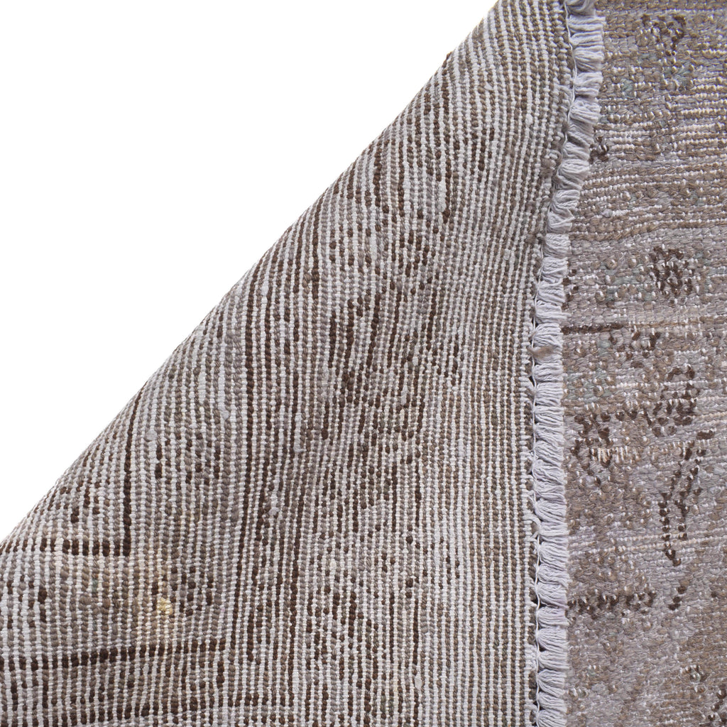 6 x 9 Vintage Rug Low Pile Faded Soft Gray Brown #P-1192