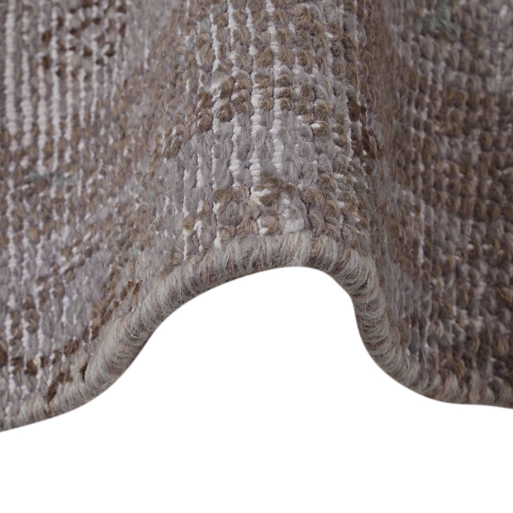 6 x 9 Vintage Rug Low Pile Faded Soft Gray Brown #P-1192