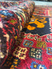 Load image into Gallery viewer, Close-up of medallion rug design, red and navy entryway rug #P1200