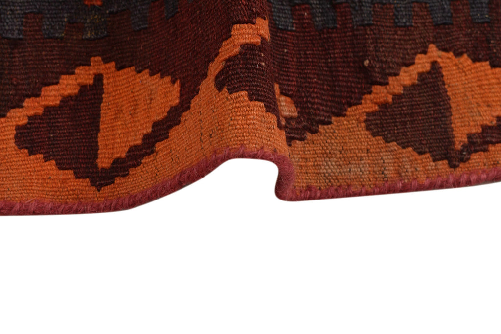 7 x 10.4 Old KILIM Afghan Handmade Wool GEOMETRIC #P1206