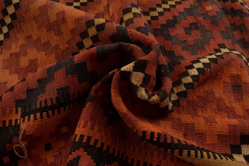 9.6 x 11.5 Handmade kilim Wool Rug Semi-Antique #P1210