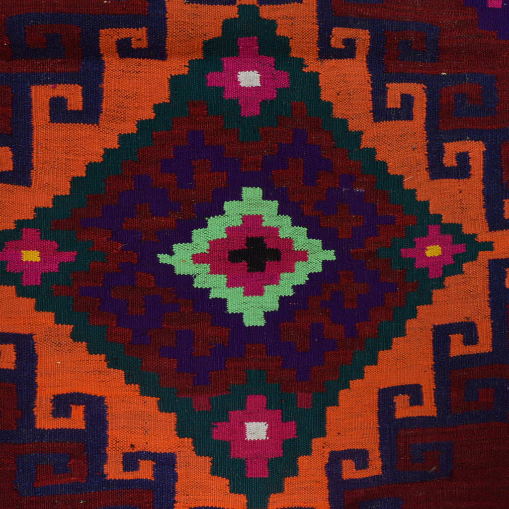 4.9 x 7.4 Beautiful Tribal geometric Kilim Rug Wool #P1214