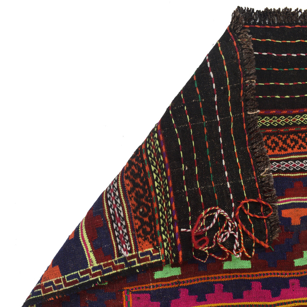 4.9 x 7.4 Beautiful Tribal geometric Kilim Rug Wool #P1214