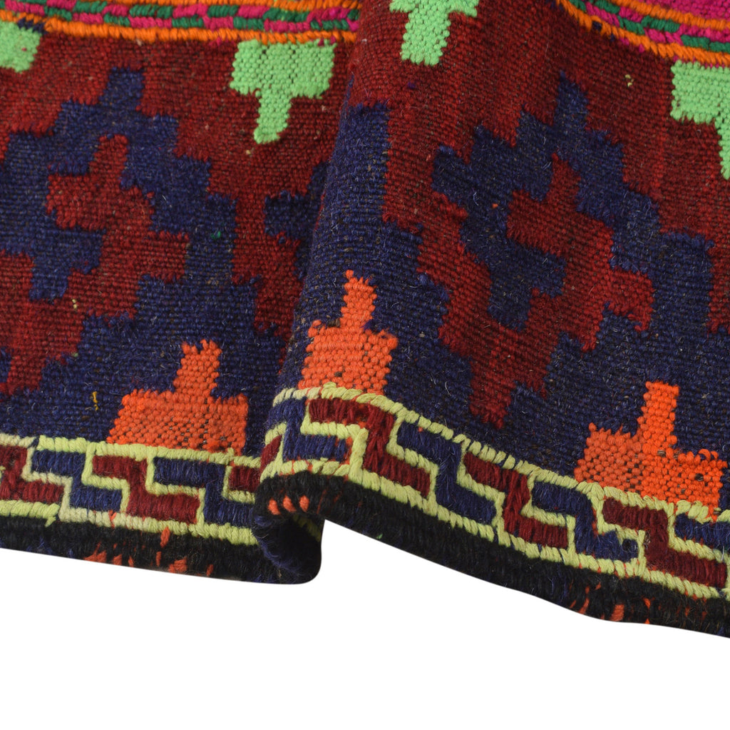 4.9 x 7.4 Beautiful Tribal geometric Kilim Rug Wool #P1214