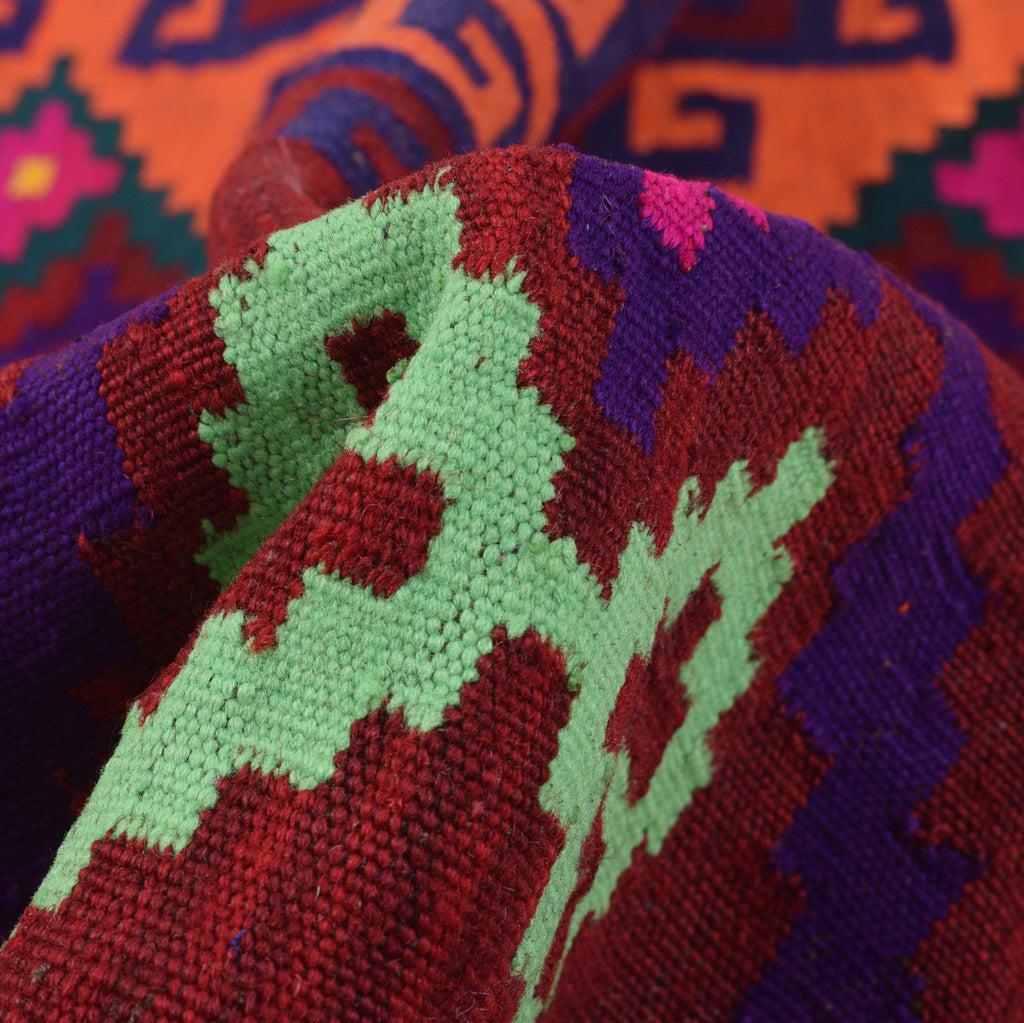 4.9 x 7.4 Beautiful Tribal geometric Kilim Rug Wool #P1214