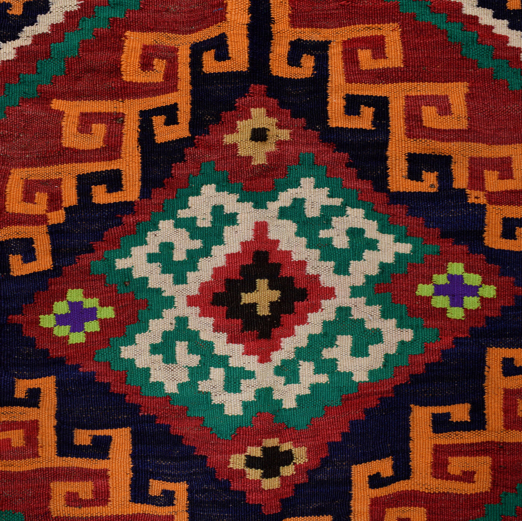 4.4 x 7.3 Semi-Antique Kilim Rug Afghan Handmade Ethnic Tribal Wool #P1217