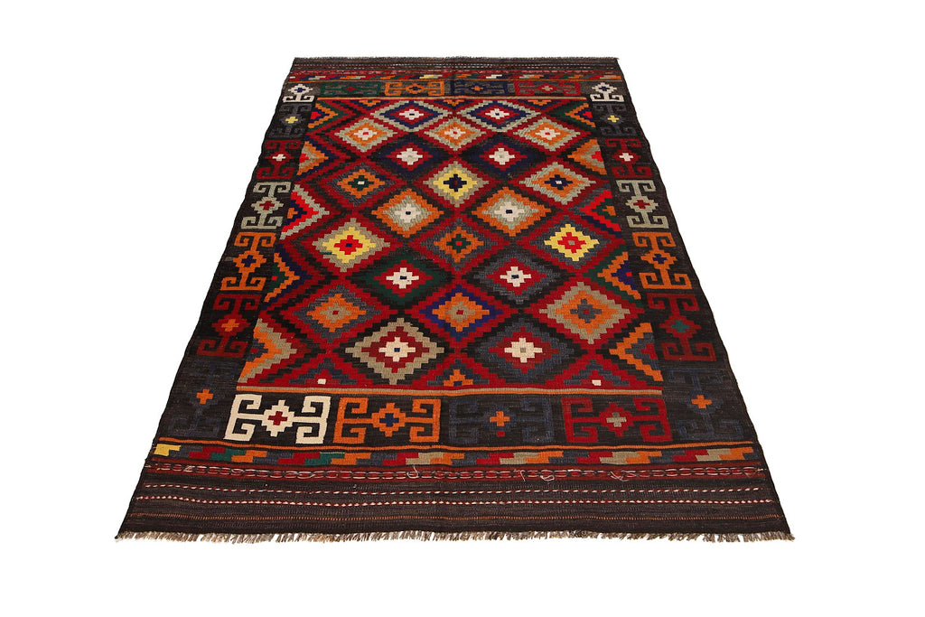 4.7 x 7.7 Afghan Ghkamour Wool Kilim Rug #P1220