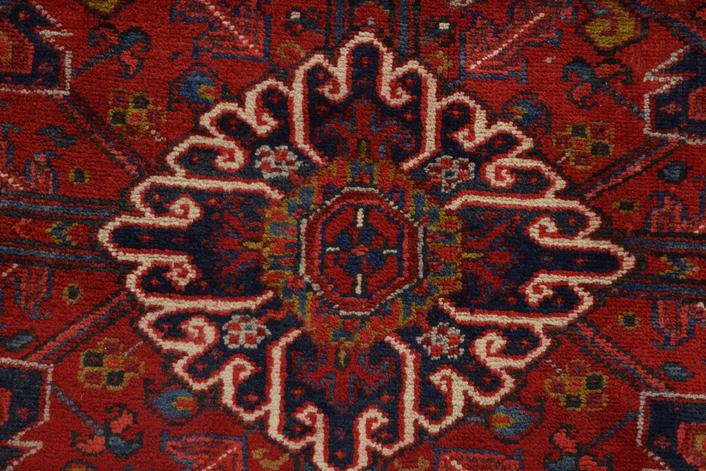 9.9 x 12.5 Authentic Persian Heriz Rug Geometic #P1226