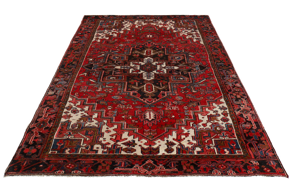 6.9 x 9.7 Persian Heriz rug Handmade Iran #P1233