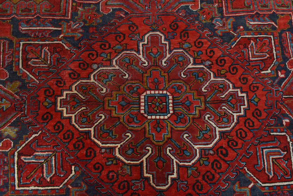 9.3 x 12.1 Persian Heriz rug Handmade Iran #P1238
