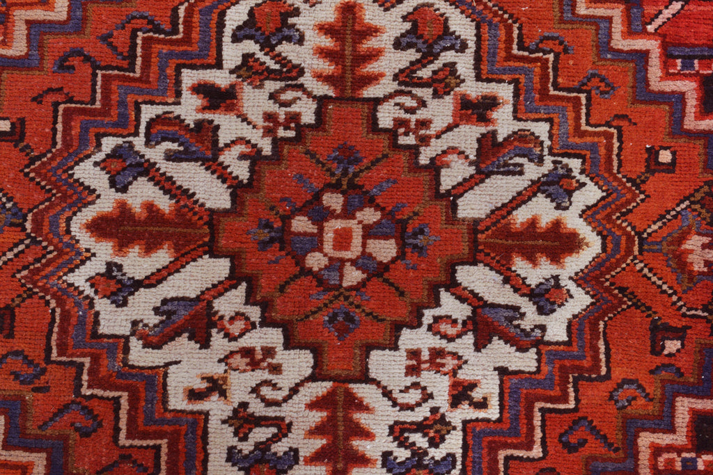 7.9 x 11.3 Persian Tribal Heriz Rug Handmade Iran #P1240