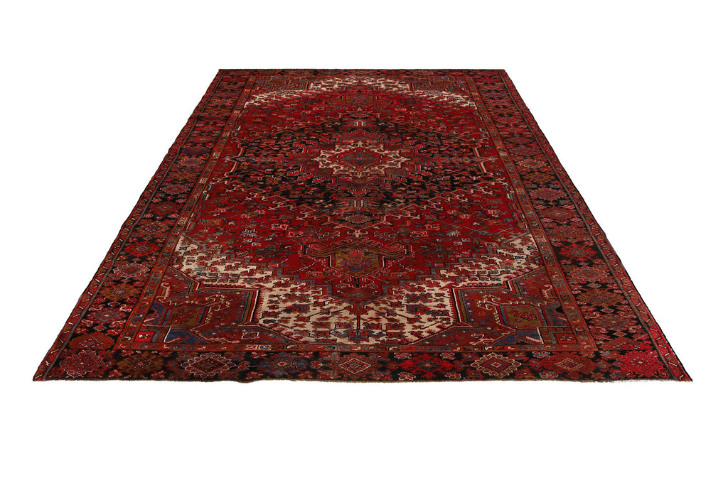 8.2 x 10.10 Authentic Persian Heriz Rug Wool Handmade #P1244