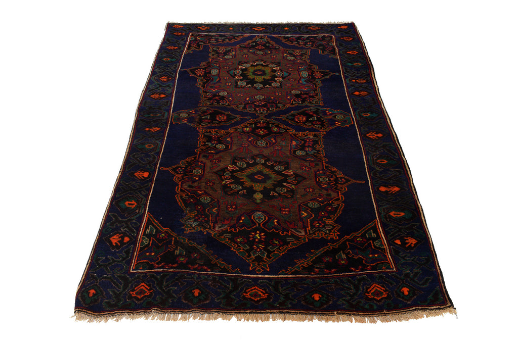 4.2 x 7.0 Tribal Handmade Afghan Wool Rug #P1254