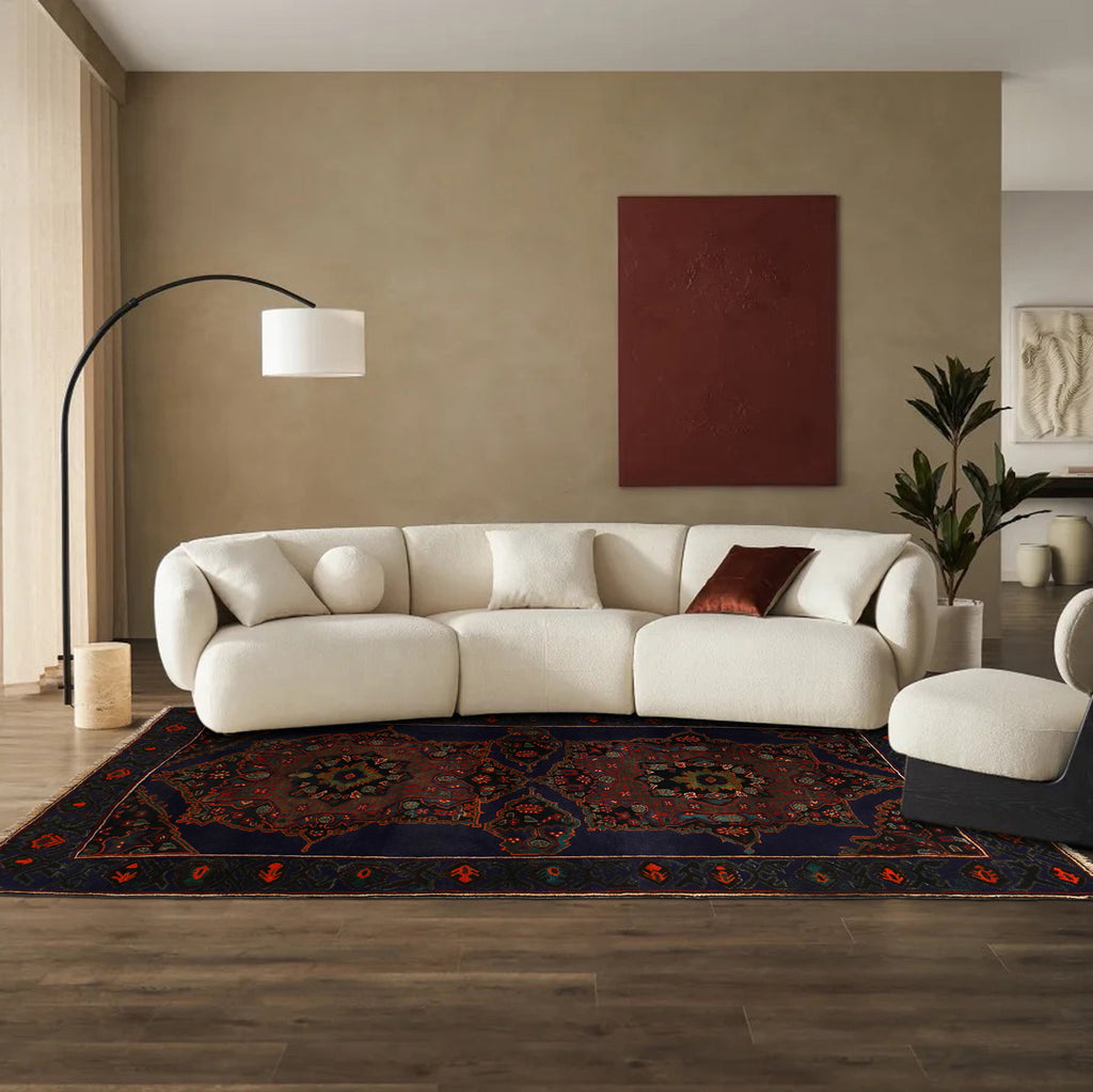 4.2 x 7.0 Tribal Handmade Afghan Wool Rug #P1254