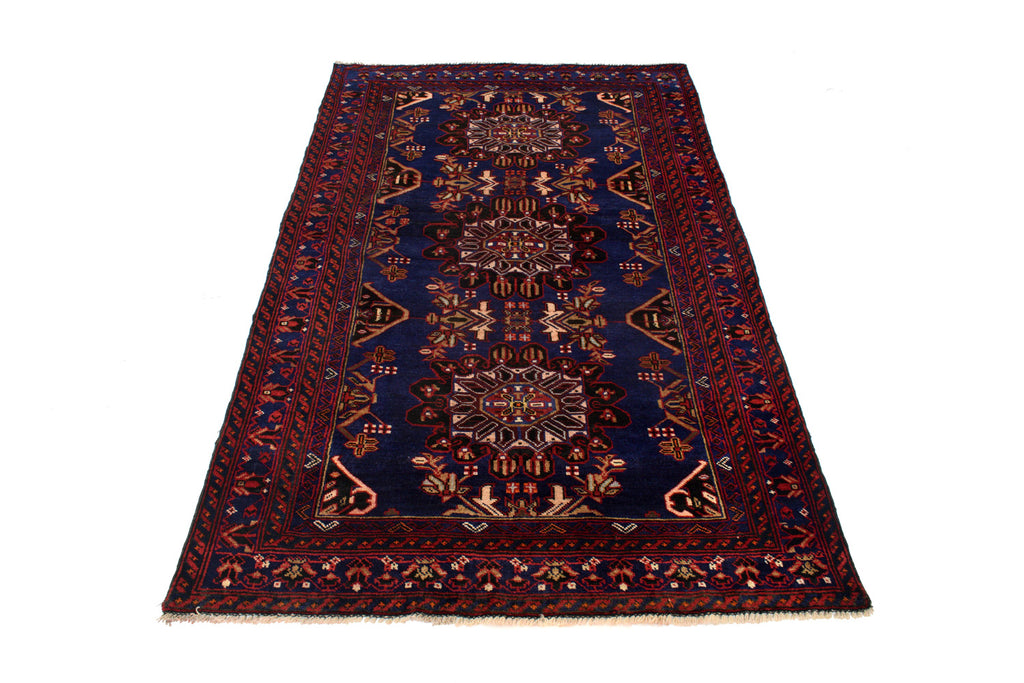 4.2 x 6.11 Afghan Ethnic Rug Handmade Wool Carpet #P1255