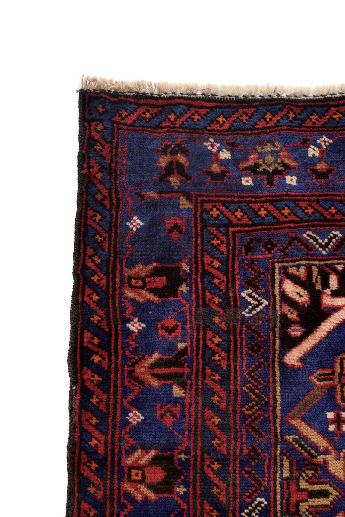 4.2 x 6.11 Afghan Ethnic Rug Handmade Wool Carpet #P1255