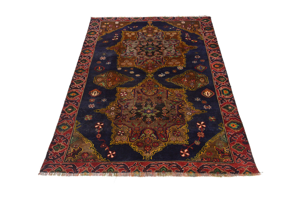 4.2 x 6 Decorative Handmade Afghan Rug #P1256