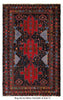 Load image into Gallery viewer, 4 x 6.7 Tribal Wool Rug Handmade Afghanistan BLACK #P1263