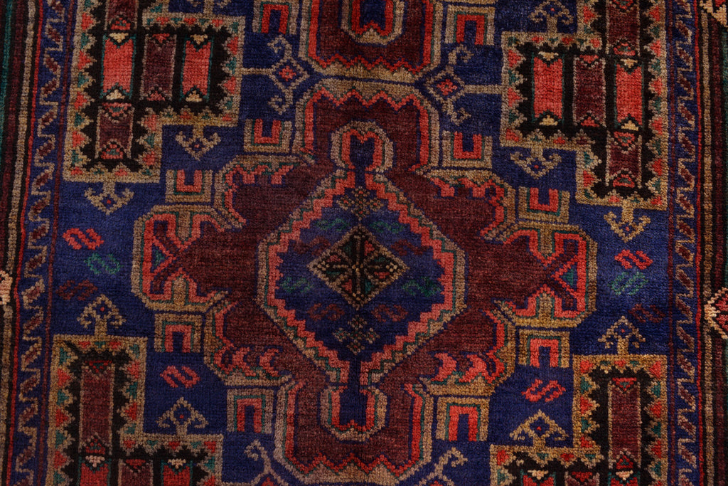 4.2 x 6.5 Handmade Wool Tribal Rug #P1266