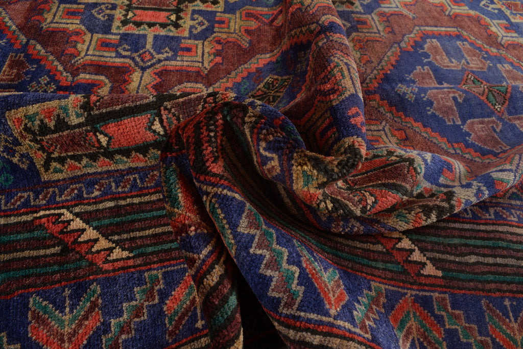 4.2 x 6.5 Handmade Wool Tribal Rug #P1266