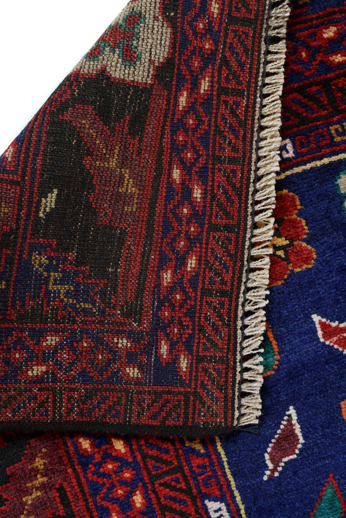 4.2 x 6.9 Primetime Afghan handmade Wool Rug #P1267