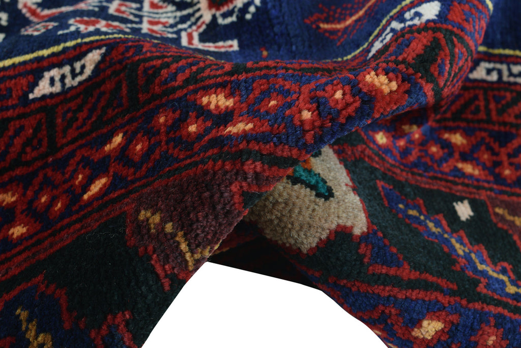 4.2 x 6.9 Primetime Afghan handmade Wool Rug #P1267