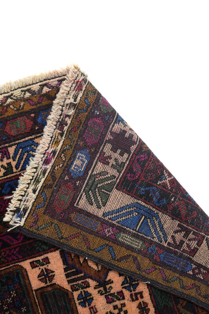 4.1 x 8 Ethnic Afghan Wool Rug #P1268