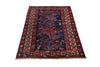 Load image into Gallery viewer, 3.2 x 4.5 Handmade Wool tribal Rug Dark Blue #P1271