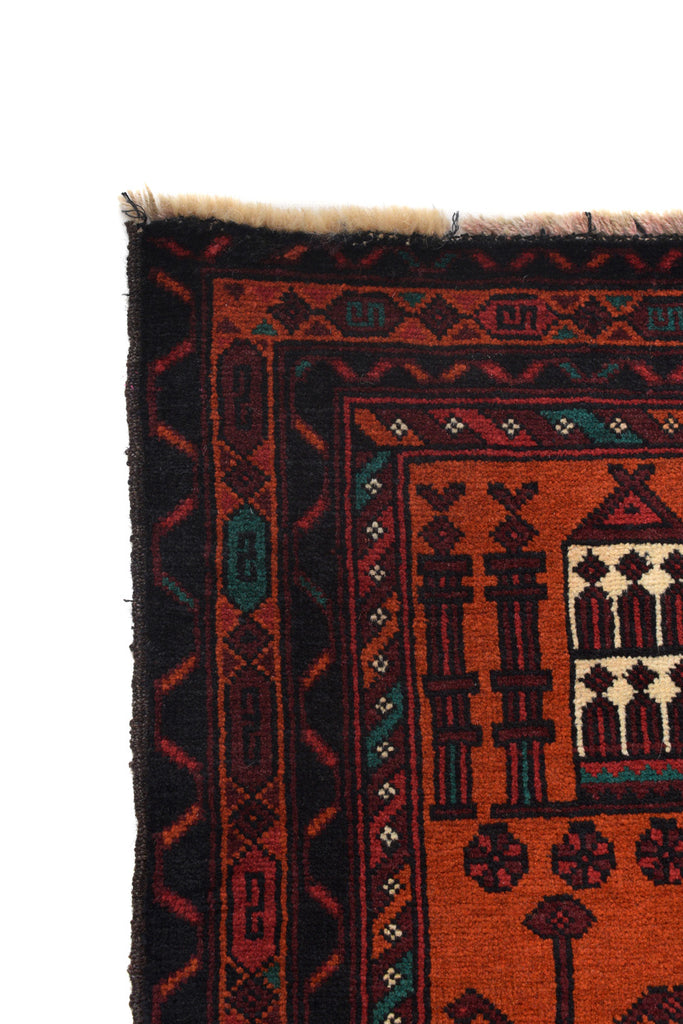 3.1 x 4.7 Afghan Handmade Primitive Wool Baluch Rug #P1272