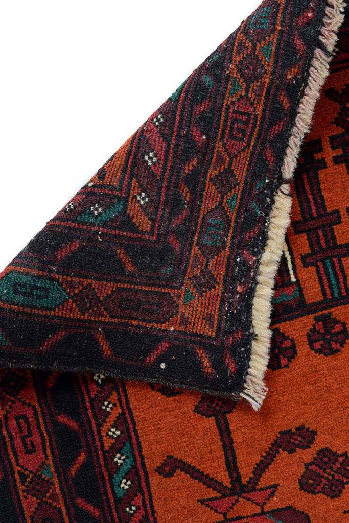 3.1 x 4.7 Afghan Handmade Primitive Wool Baluch Rug #P1272