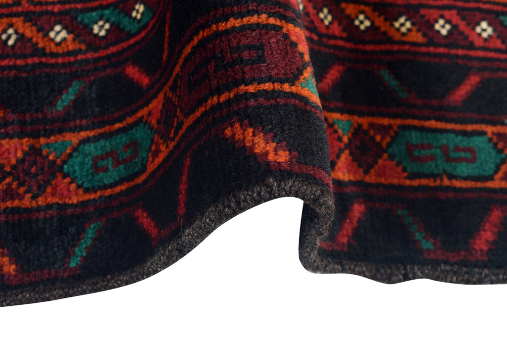 3.1 x 4.7 Afghan Handmade Primitive Wool Baluch Rug #P1272