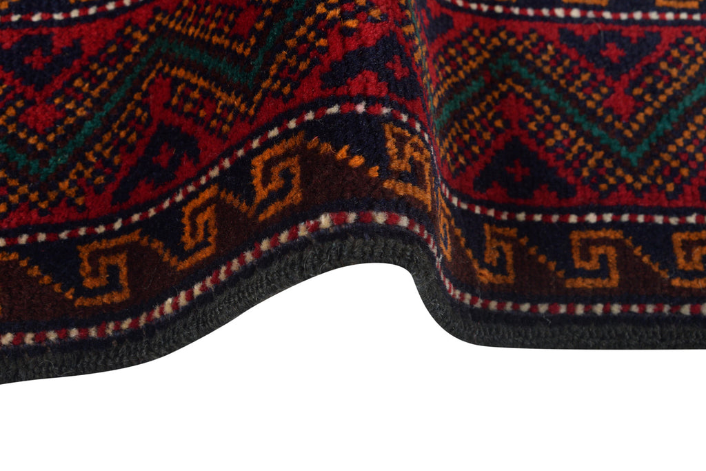 3.2 x 4.9 Tribal Wool handmade Rug RED VASE #P1276