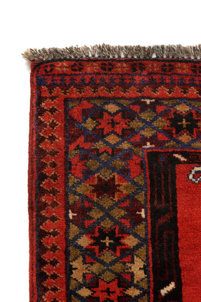 3.5 x 4.4 Afghan Turkman Bokhara Wool Rug #P1277