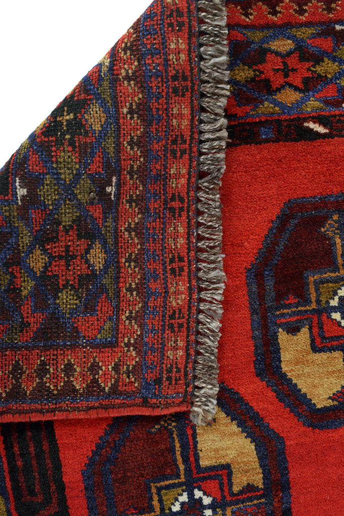 3.5 x 4.4 Afghan Turkman Bokhara Wool Rug #P1277